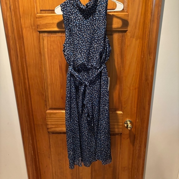 Harper Rose Dot Print Sleeveless Midi Dress in Navy Size 12 NWT - Picture 2 of 6
